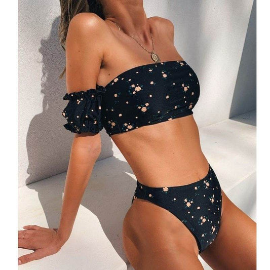Floral bikini swimsuit - Mubimart