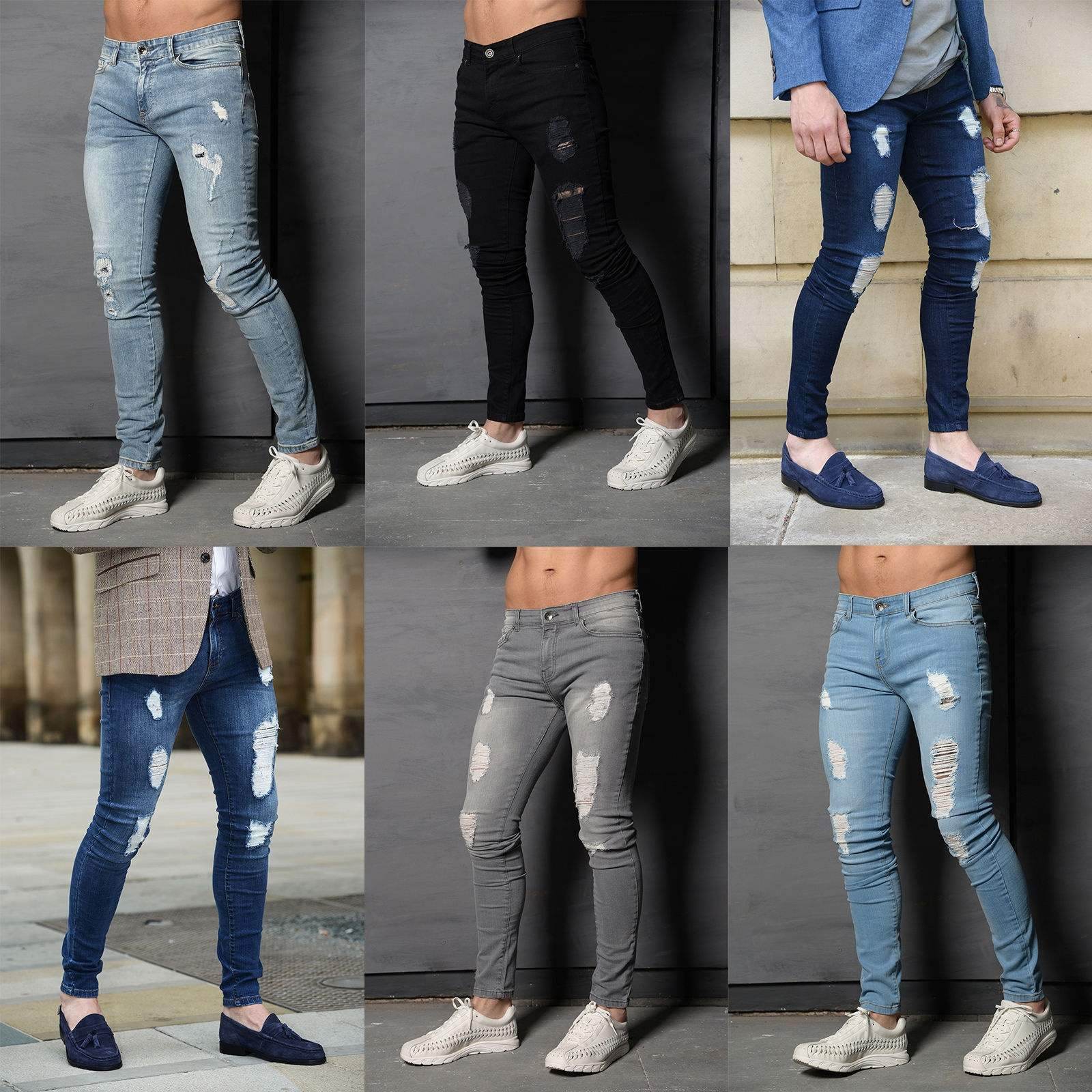 Pants Jeans For Mens Trousers Spring Plussize Blue grey - Mubimart