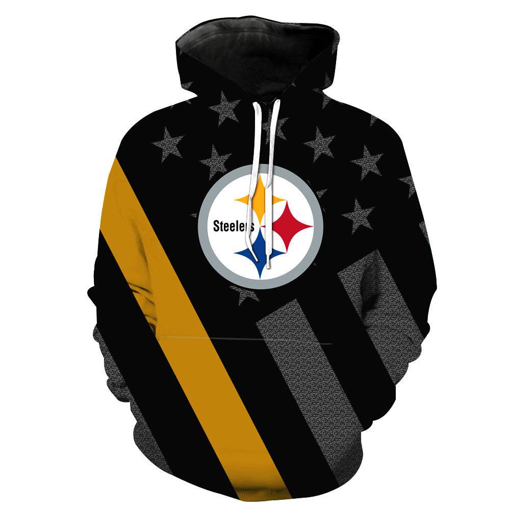 Fashion Sweatshirt Men Women 3d Hoodies Print American Pittsburgh Pattern Slim Unisex Slim Stylish Hooded Hoodies - Mubimart