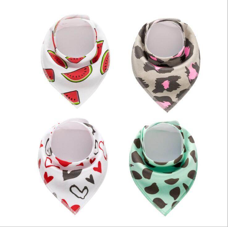 4pcs Lot Bibs Burp Cloth Print Arrow Wave Triangle Baby Bibs Cotton Bandana Accessories - Mubimart