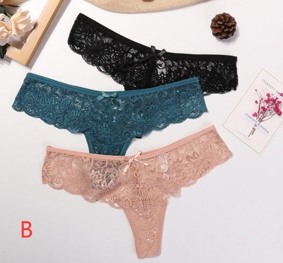 Woman Sexy Lace Thong - Mubimart -  