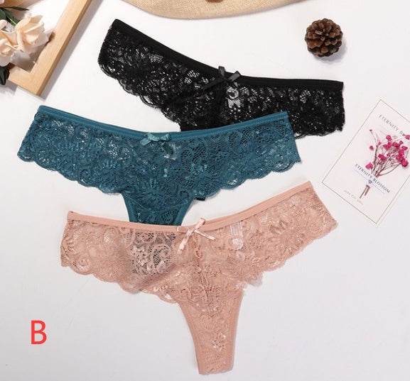 Woman Sexy Lace Thong - Mubimart