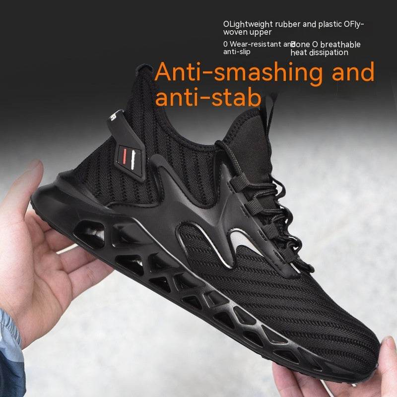 Anti Smashing And Anti Piercing Steel Toe Safety Shoes - Mubimart