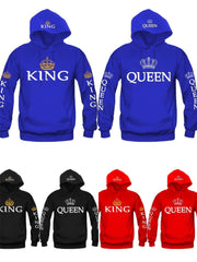 Blue King & Queen Hoodies