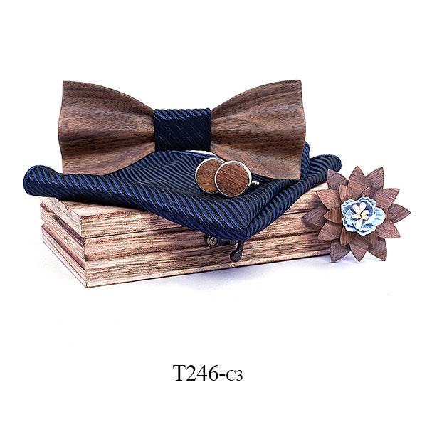 3D wood bow tie - Mubimart