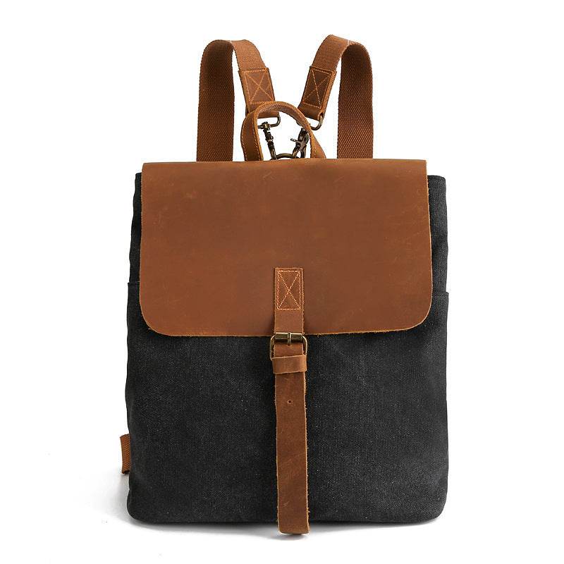 Retro backpack crazy horse leather women - Mubimart