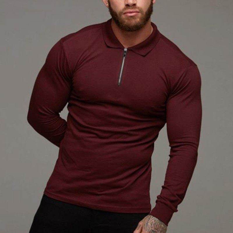 T Shirt Men Longsleeve Shirt Men Polo Shirt - Mubimart