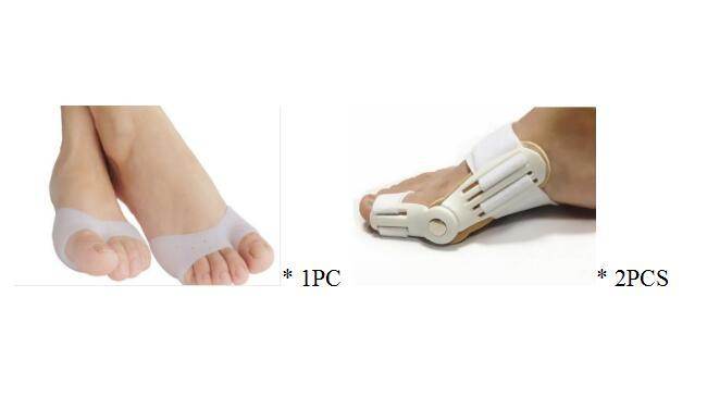 Silicone Gel Toe Separator Feet Care Tools Splint Straightener Corrector Hallux Valgus Massager - Mubimart