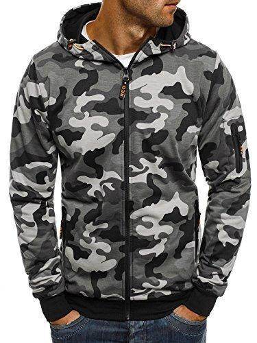 Camouflage Cardigan Hoodies - Mubimart