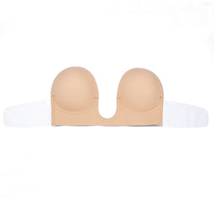 Adhesive Strapless Backless Bra - Mubimart - Strapless bra 