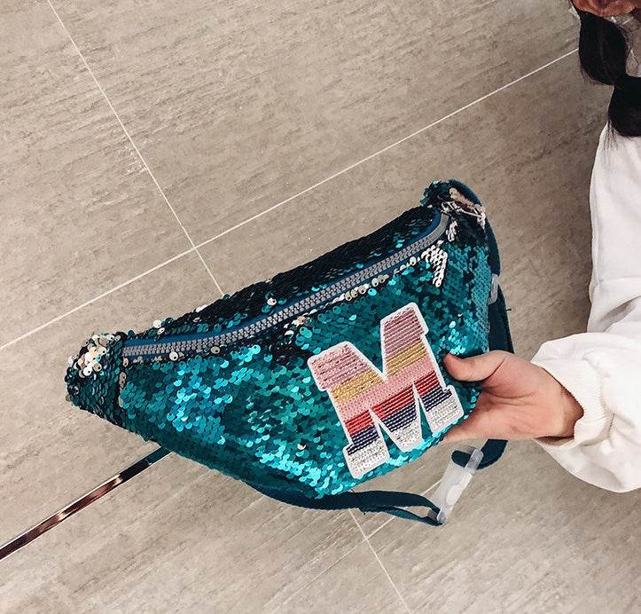 Fanny Pack Korean Children New Trend Sequins Mini Shoulder - Mubimart