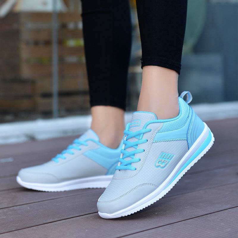 Leather student sneakers women - Mubimart