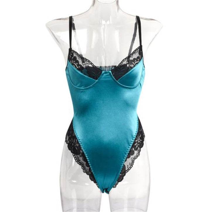 Lace sexy bodysuit - Mubimart