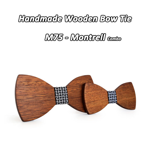 Wooden bow tie