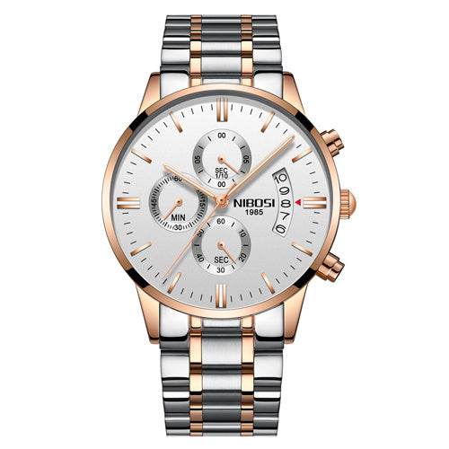 Men Watch Chronograph Sport Mens Watches Top Brand Luxury Waterproof Full Steel Quartz Gold Clock Men Relogio Masculino - Mubimart