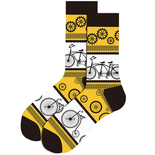 Men's socks Santa Claus Elk Men's Tube Socks Trendy Cotton Socks - Mubimart