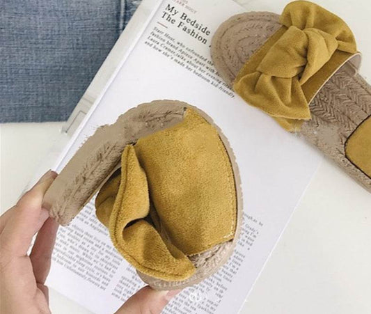 Bow flat sandals - Mubimart