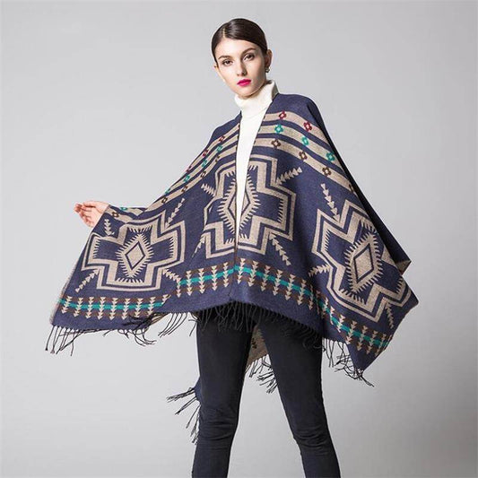 Split shawl scarf - Mubimart