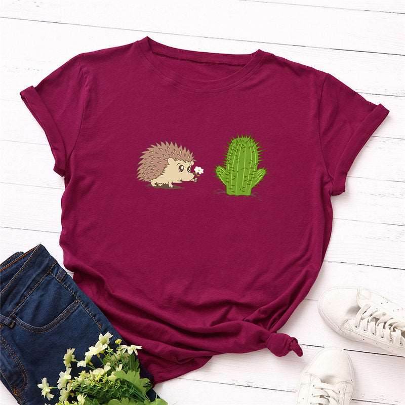 100% Cotton Ladies T-Shirt Plus Size High Quality Summer T-Shirt S-5XL - Mubimart