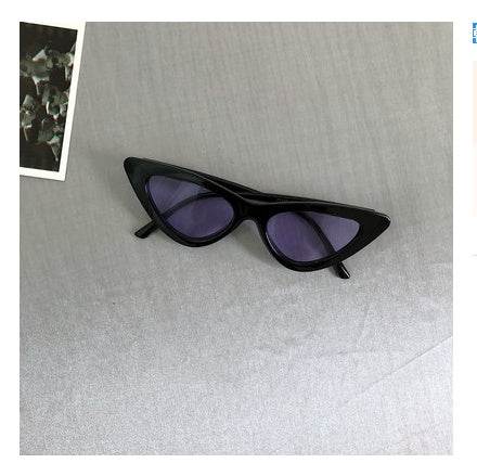 Korean version of the retro retro Harajuku cat eye sunglasses female triangle hip hop European and American net red sunglasses female ins glasses - Mubimart