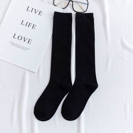Women's color mid-tube knee socks - Mubimart
