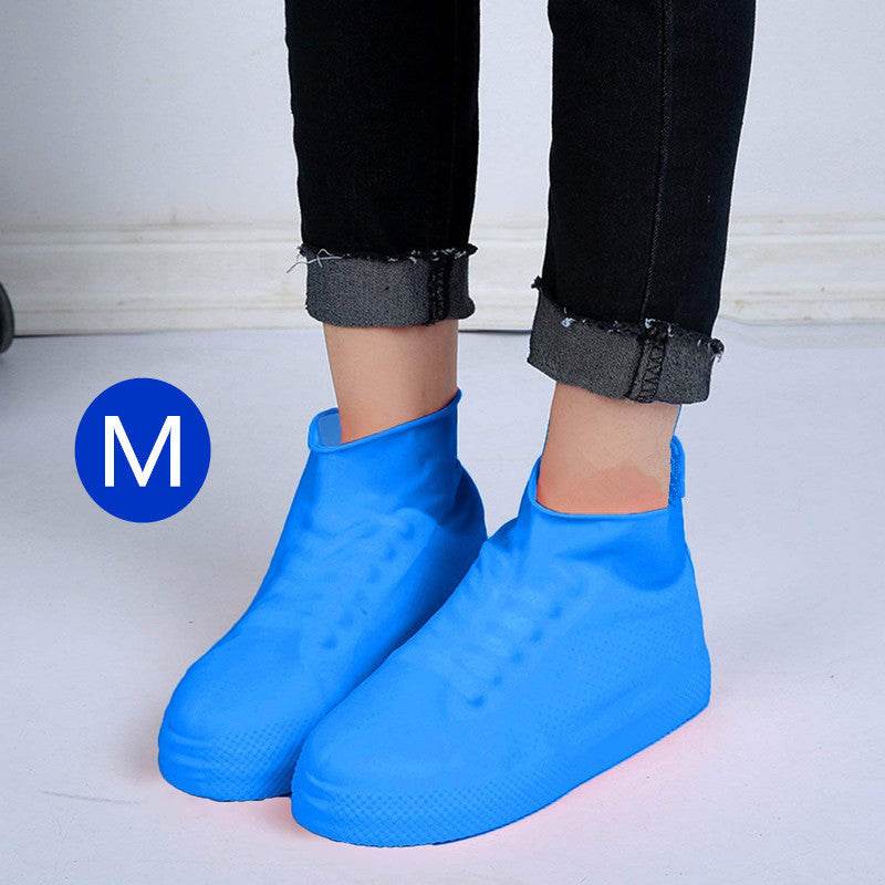 Men and women hiking slip wearable easy to carry silicone rain boots - Mubimart
