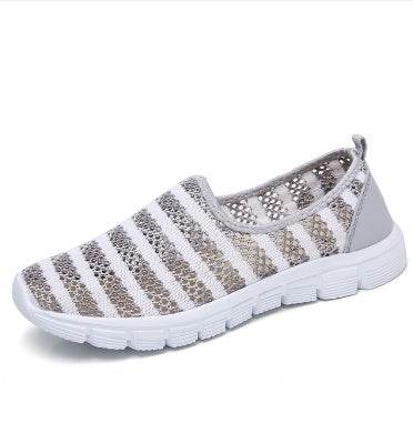 Summer women shoes women Breathable Mesh sneakers shoes ballet flats ladies slip on flats loafers shoes - Mubimart