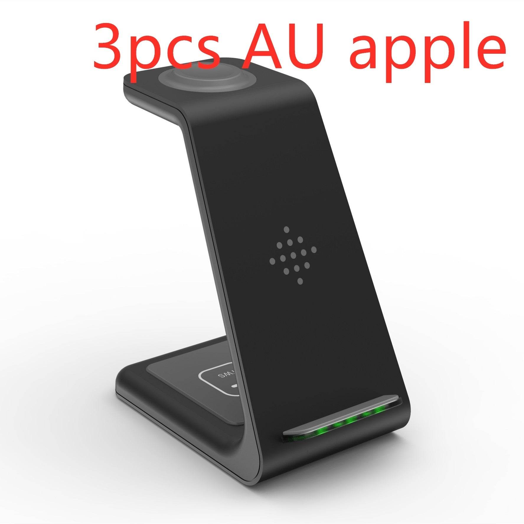 3 In 1 Fast Charging Station Wireless Charger Stand Wireless Quick Charge Dock For Phone Holder - Mubimart