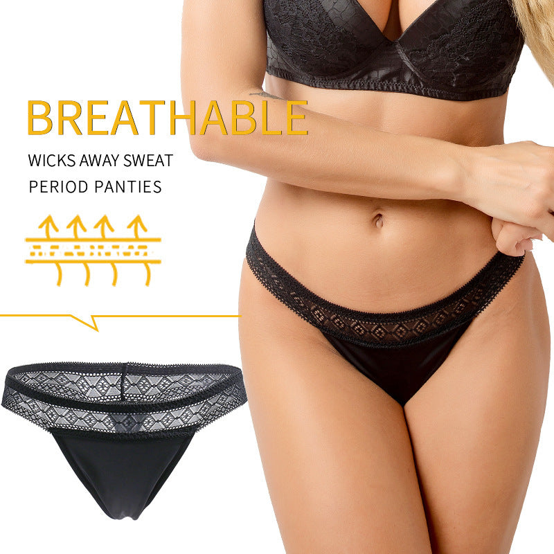 Four-layer Lace Instant Suction Leak-proof Menstrual Period Panties - Mubimart -  