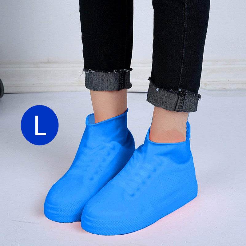 Men and women hiking slip wearable easy to carry silicone rain boots - Mubimart