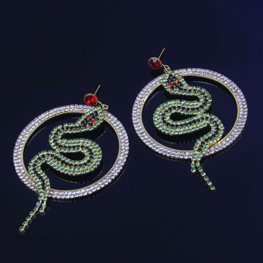 Diamond hoop earrings - Mubimart