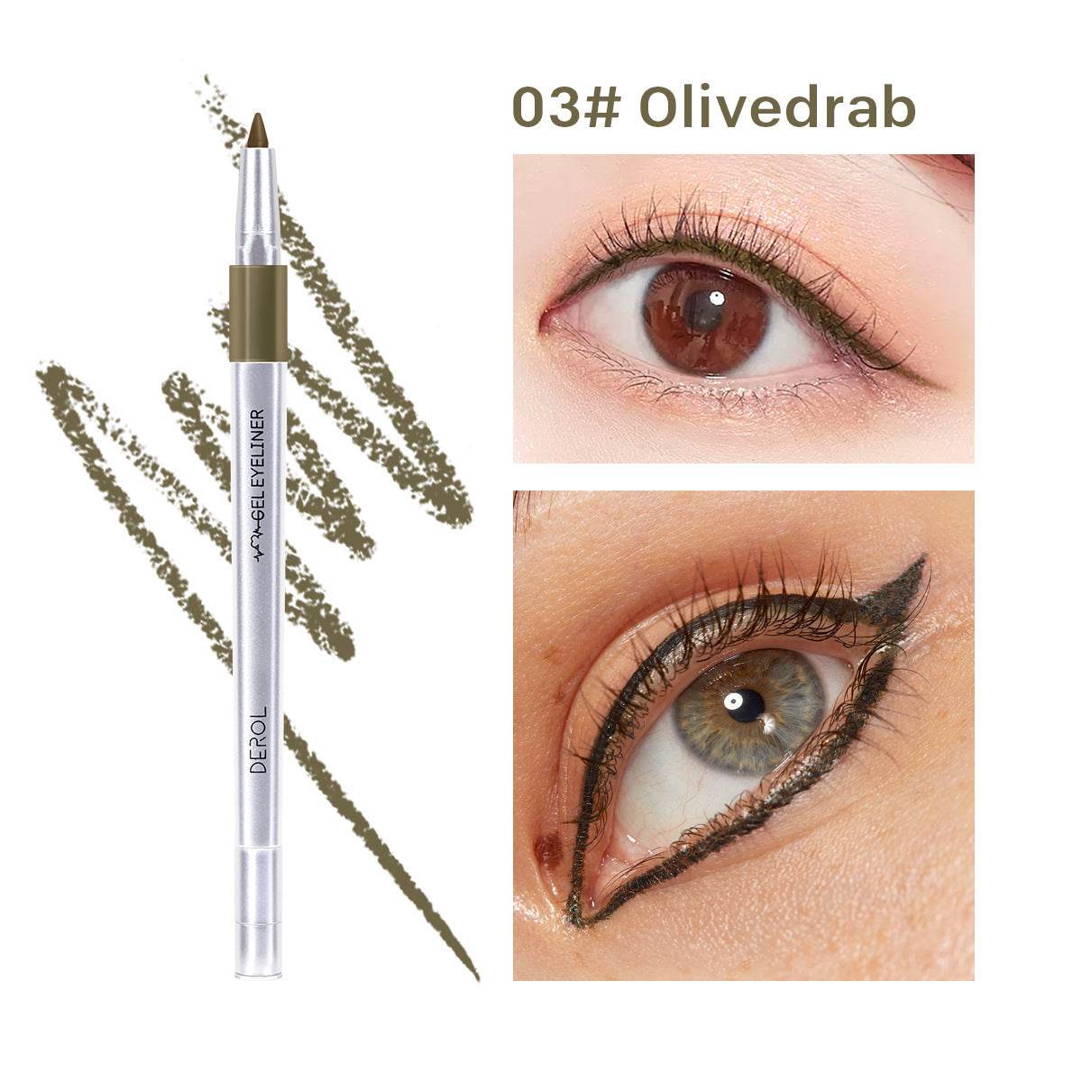 DEROL Waterproof Color Eyeliner Makeup Eyeliner - Mubimart