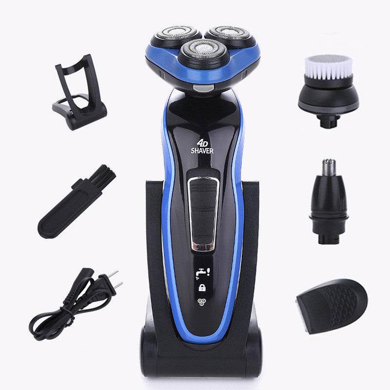 4 In 1 Electric Shaver Triple Blade Razor Men Clipper Rechargeable Trimmer - Mubimart