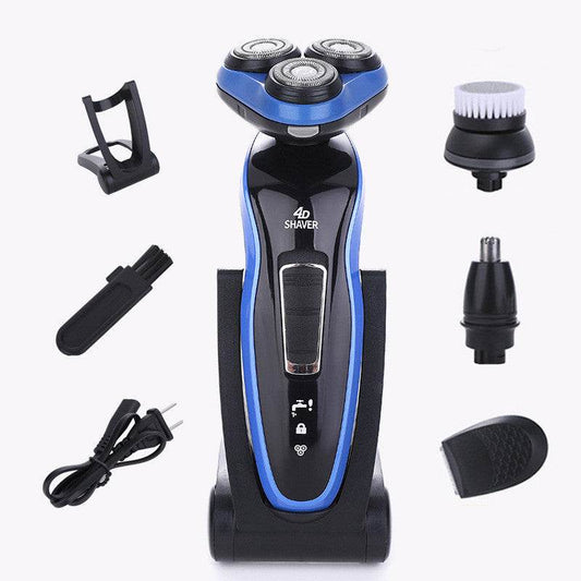 4 In 1 Electric Shaver Triple Blade Razor Men Clipper Rechargeable Trimmer - Mubimart