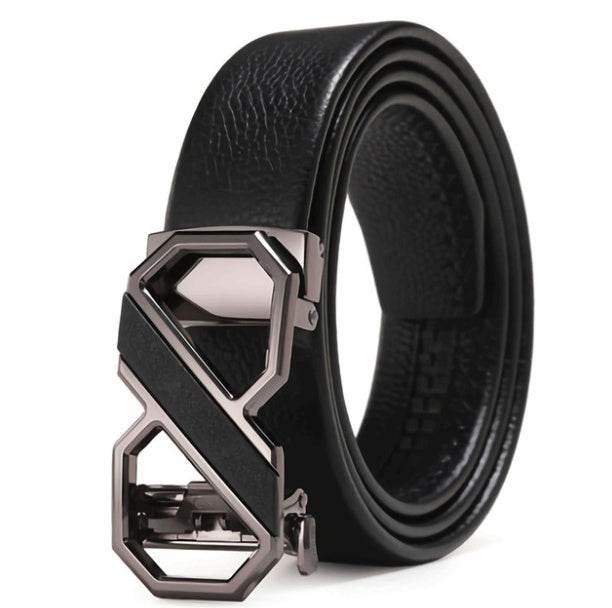 Men's leather belt top layer belt - Mubimart