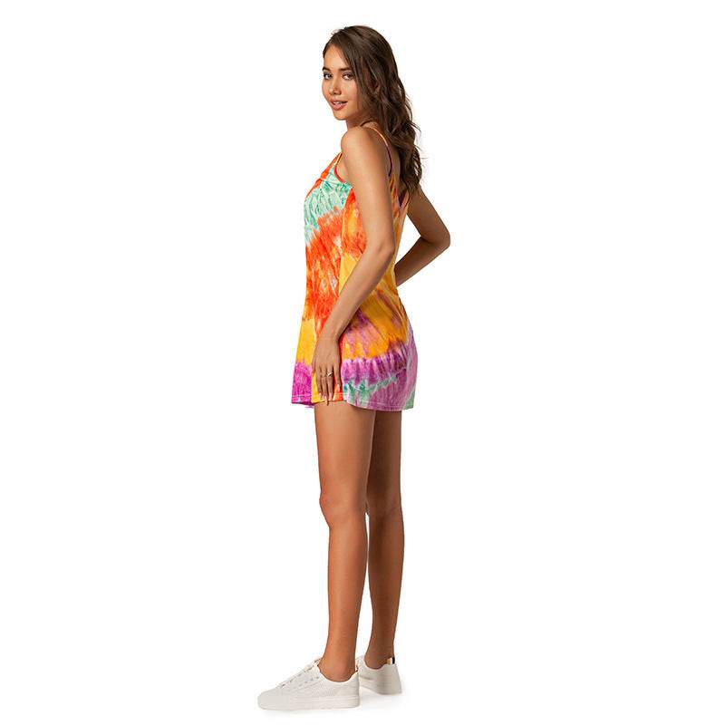 Tie-dye printed camisole top - Mubimart