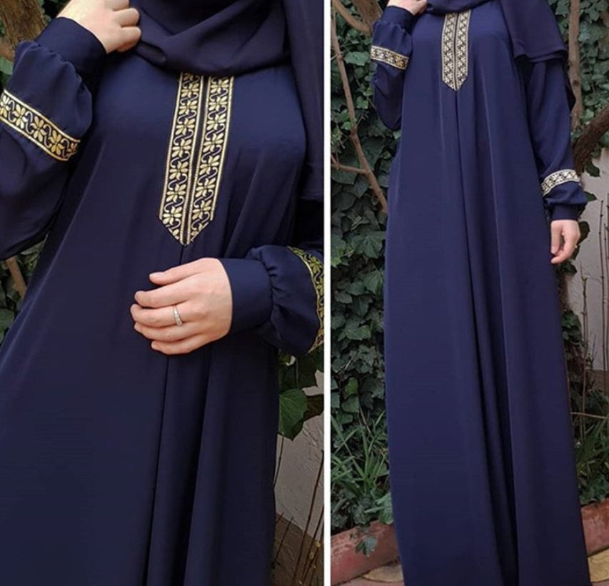 Women Plus Size Print Abaya Jilbab Muslim Maxi Dress - Mubimart -  