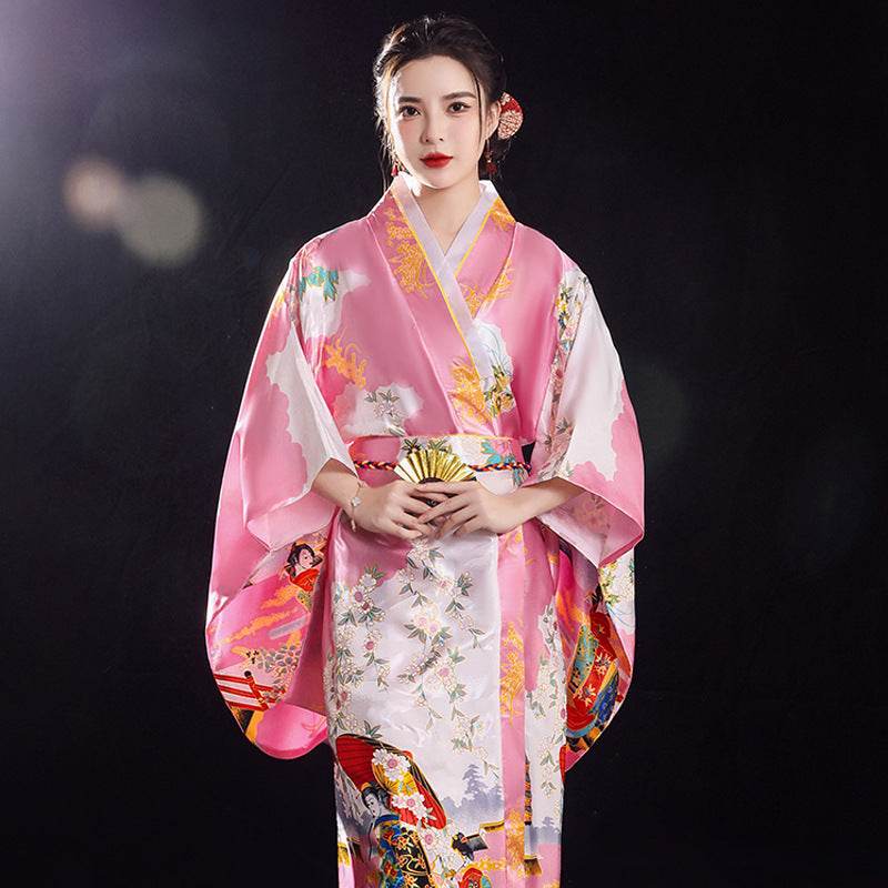 Japanese God Girl Kimono Female Formal Dress - Mubimart