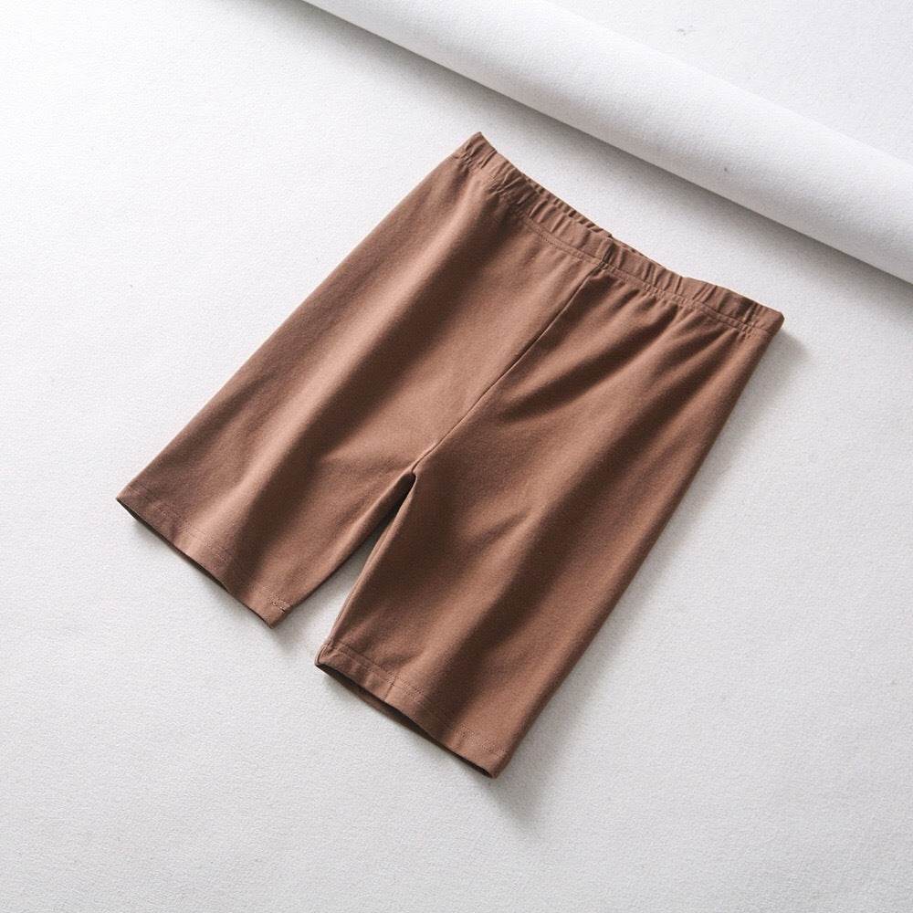 short cotton black biker shorts - Mubimart