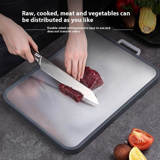 Antibacterial Cutting Board 304 Stainless Steel Chopping Board Kitchen - Mubimart