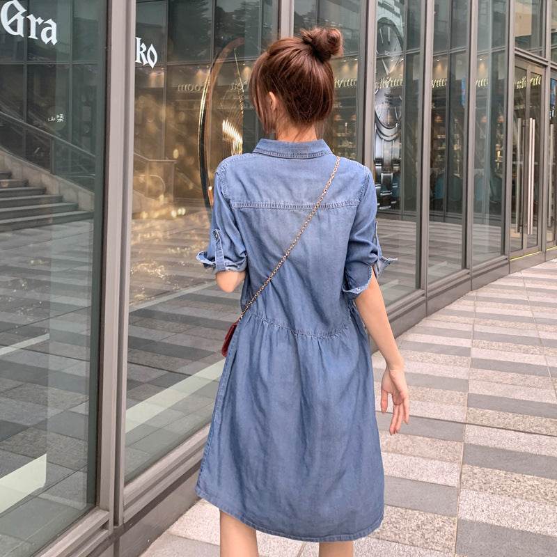 denim dress - Mubimart