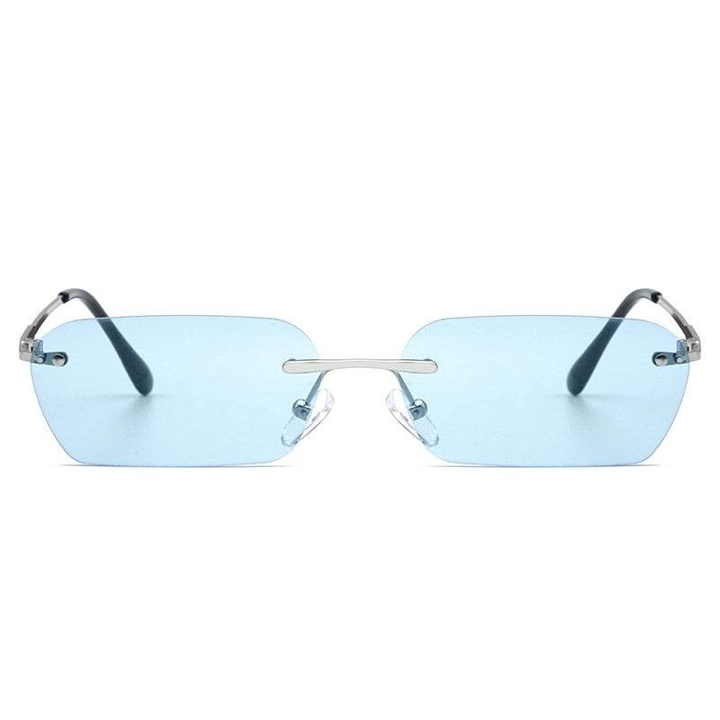 Rectangle Rimless Sunglasses - Mubimart
