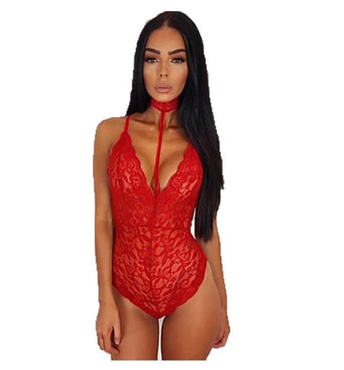 Sexy lace bodysuit - Mubimart