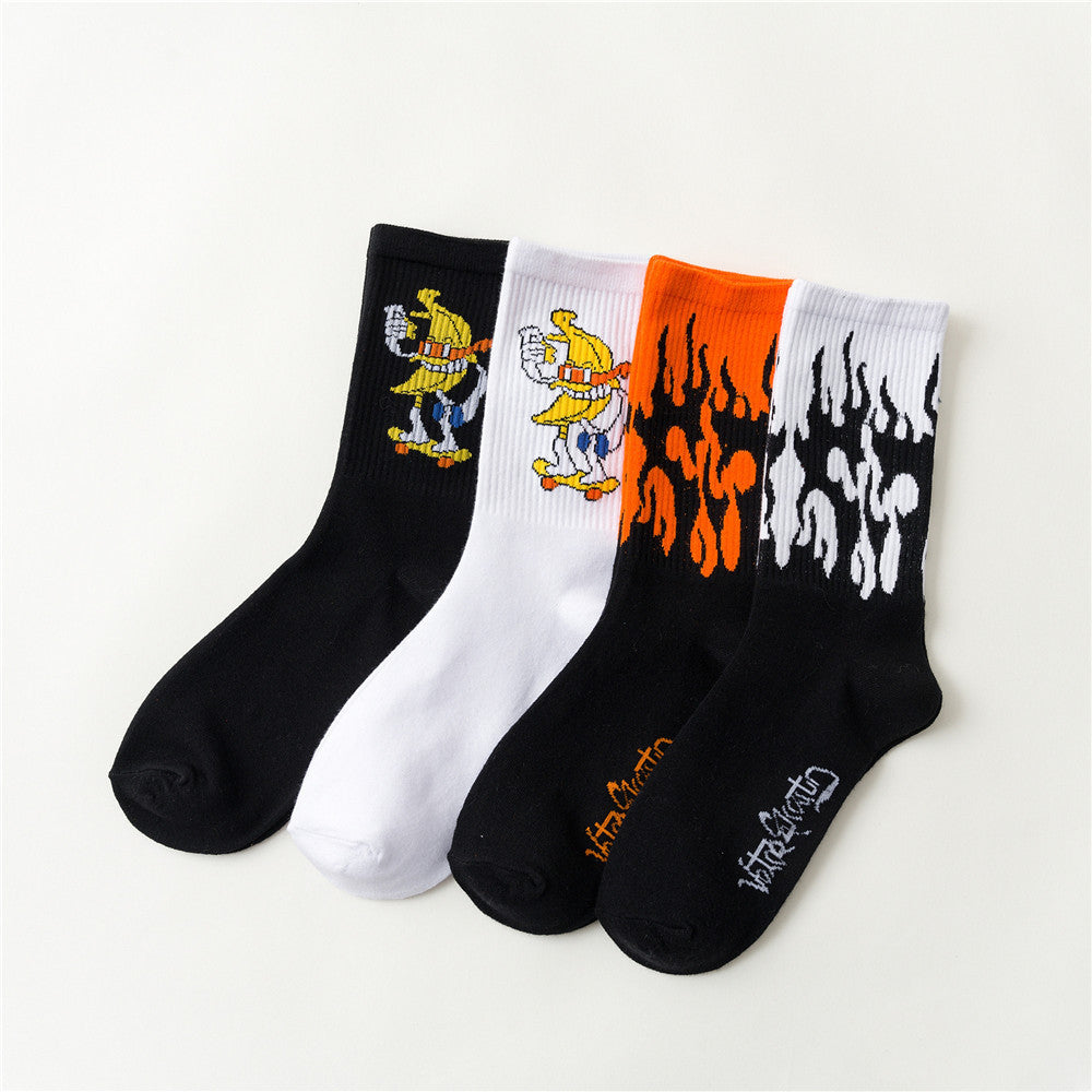 Socks men's middle tube socks - Mubimart - Crew socks 