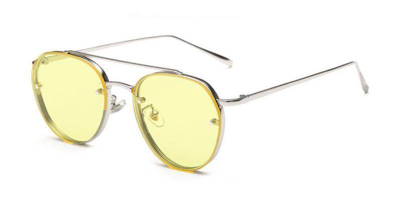 OCEAN TINTED AVIATOR SUNGLASSES - Mubimart
