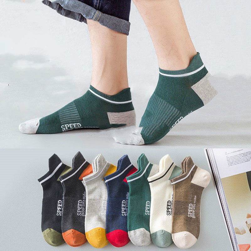 Men's Crew Socks Thin Breathable Short Sleeve - Mubimart