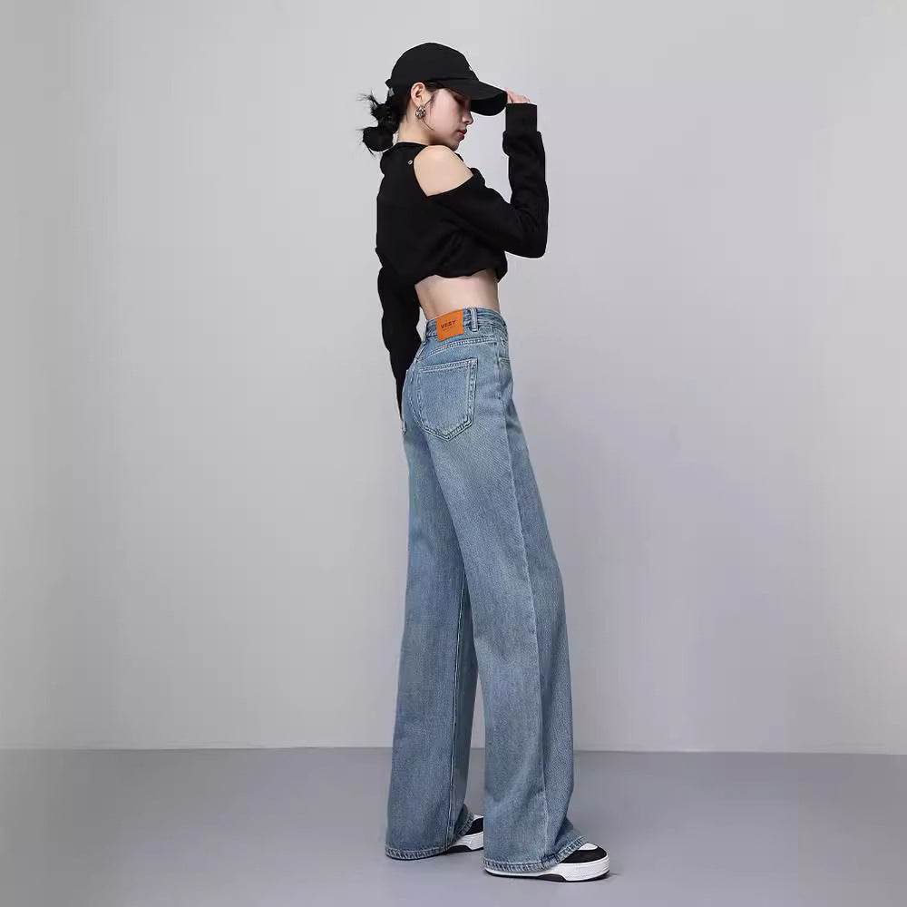 Fashion Personality Wide-leg Jeans Women - Mubimart
