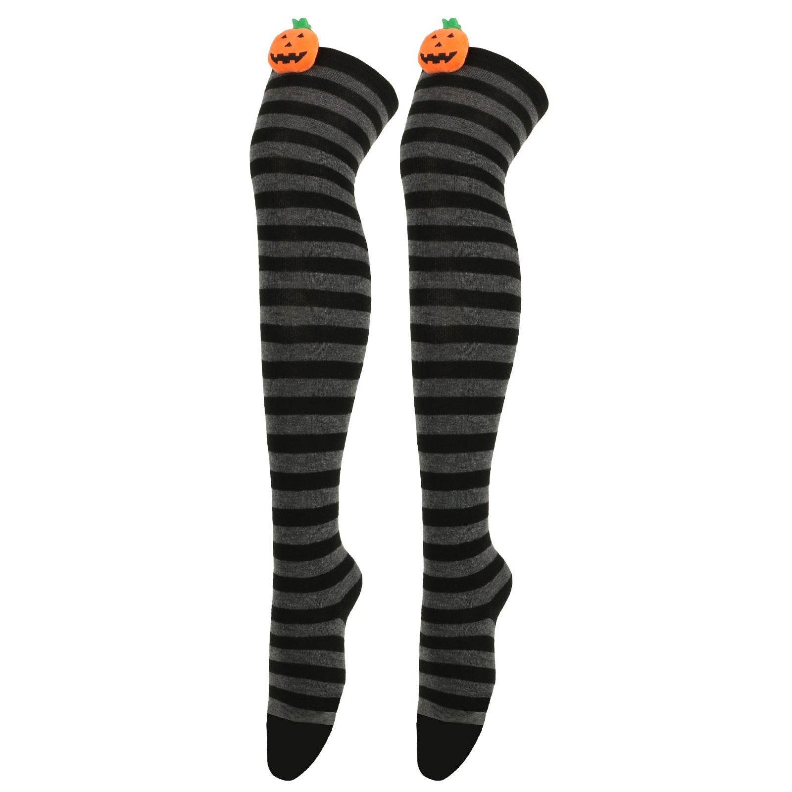 Cartoon Devil Over Knee Socks Women - Mubimart