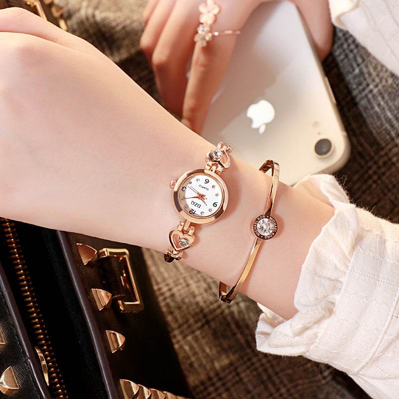 Simple Rhinestone Jewelry For Women Casual Watch - Mubimart