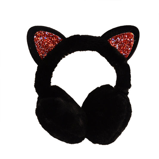 Cat ear shiny earmuffs